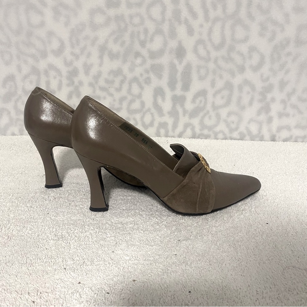 Women’s Cerere por Nardi Slip on 3” Heels Size 8/38 Brown Color Family Leather